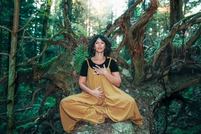 Lifestyle, Portraiture, Brand Narrative Photographer, personal branding photographer vancouver, Vancouver portrait photographer, woman meditating in nature